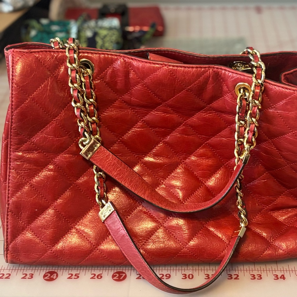Quilted Michael Kors satchel handbag